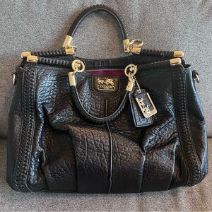 Black Coach Pinnacle Madison Caroline Satchel Purse